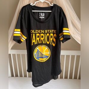 Women’s NBA Golden State Warriors Black Mesh Shirt Size Medium